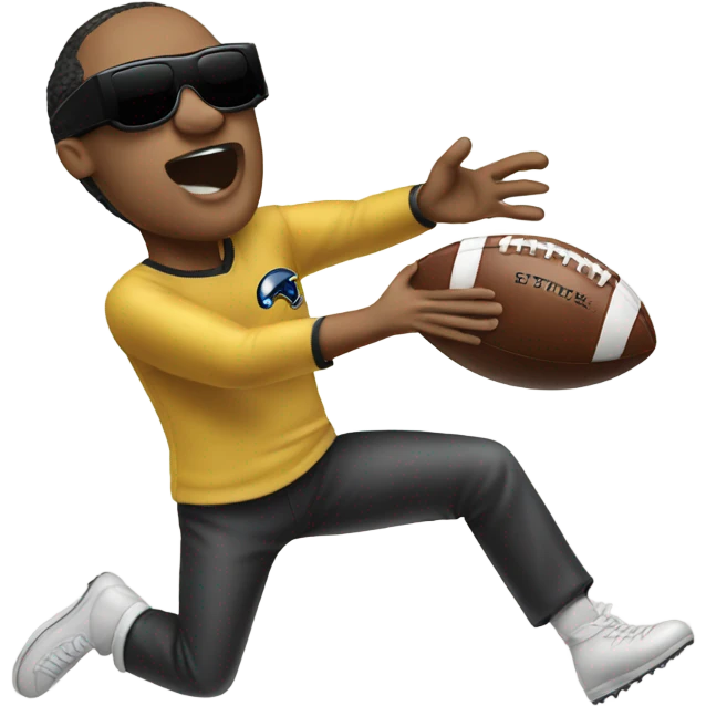 Stevie wonder catching a football emoji