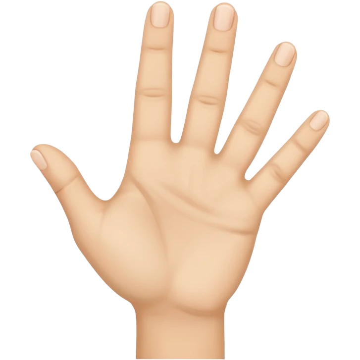 Hand with all fingers up except ring finger emoji