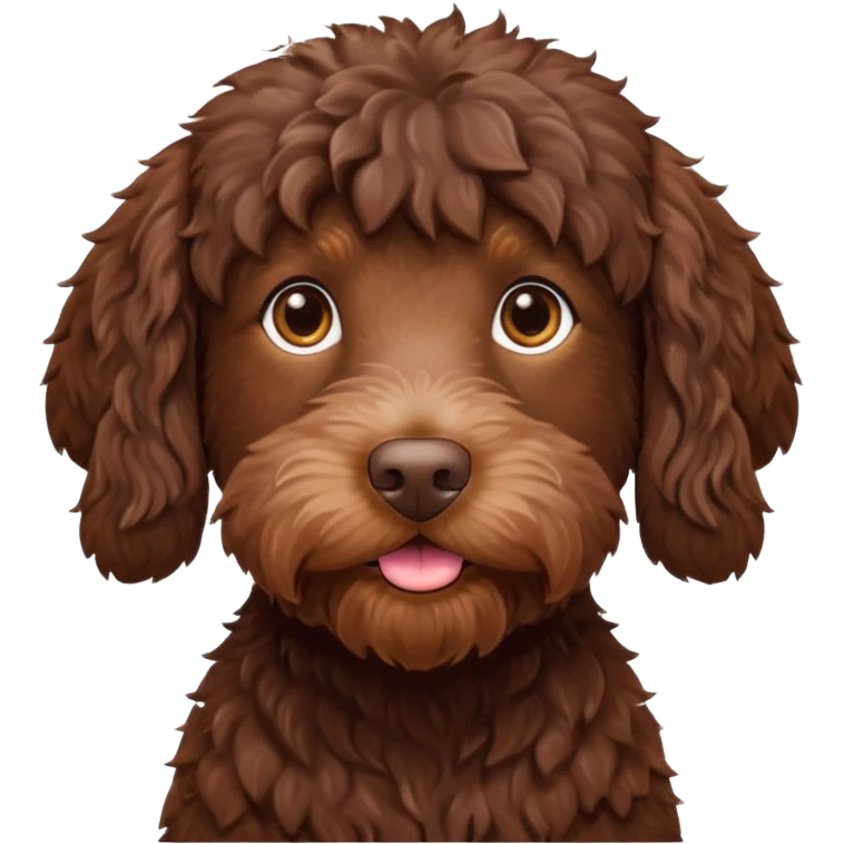 Chocolate labradoodle emoji
