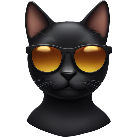 Black Cat with sunglasses emoji