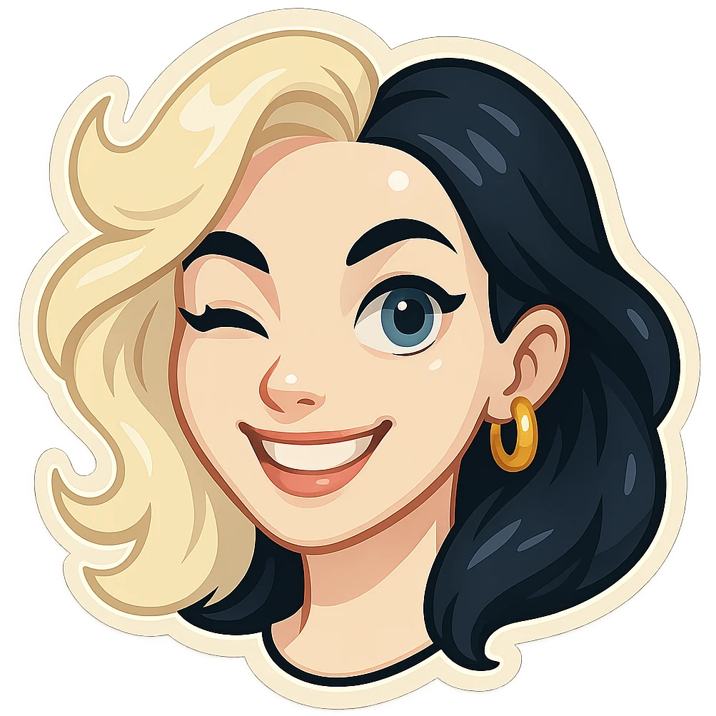 Make the character's skin as pale as possible, keep the Telegram sticker style, focus only on the head with hair, blue eyes, and remove the background. emoji