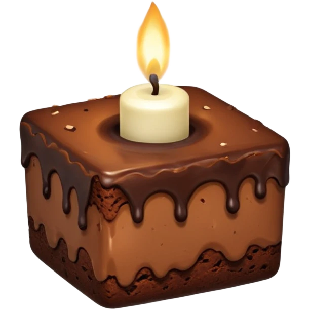 Brownie candle emoji