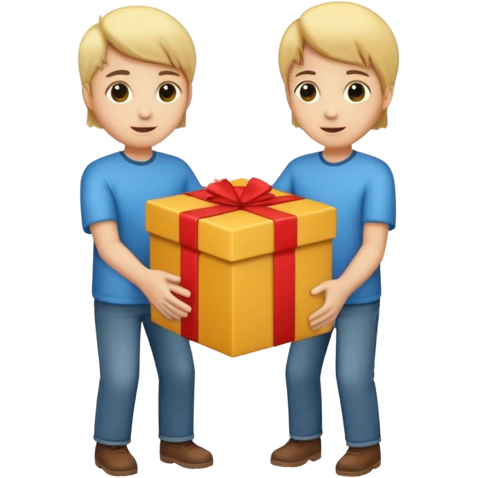 Person giving box to another person emoji