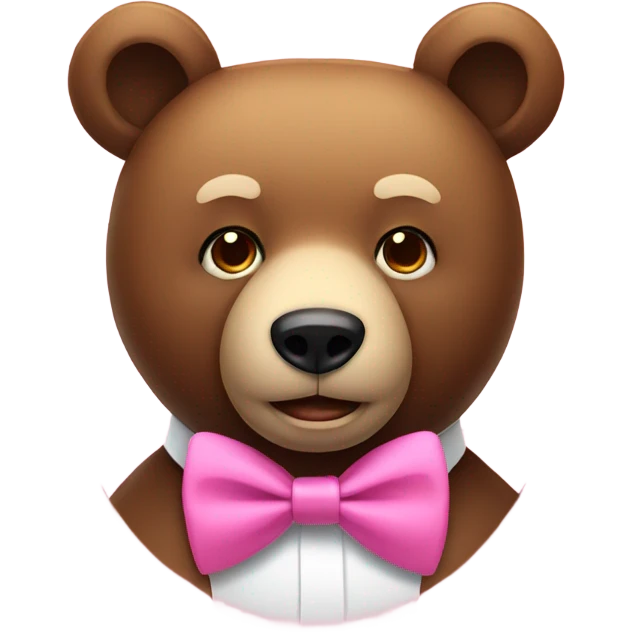Bear with pink bow tie  emoji