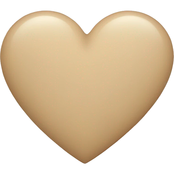 Beige heart emoji