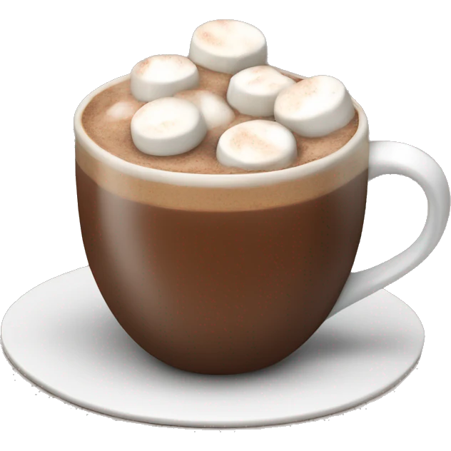 Hot chocolate with marshmallows topping  emoji
