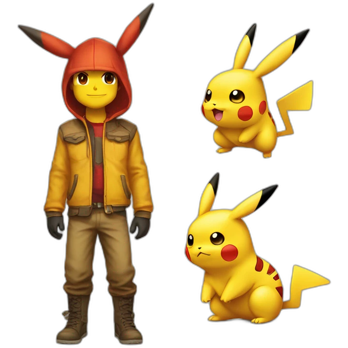 Dracaufeu et pikachu emoji