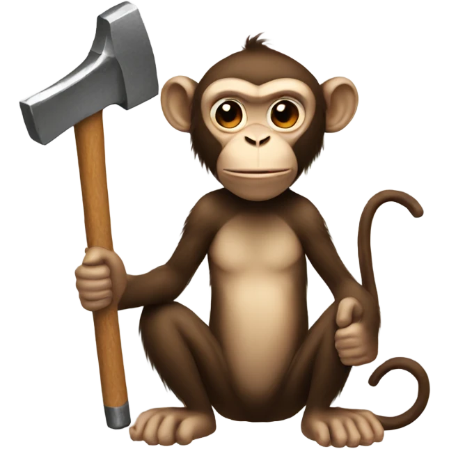 Monkey with hammer  emoji