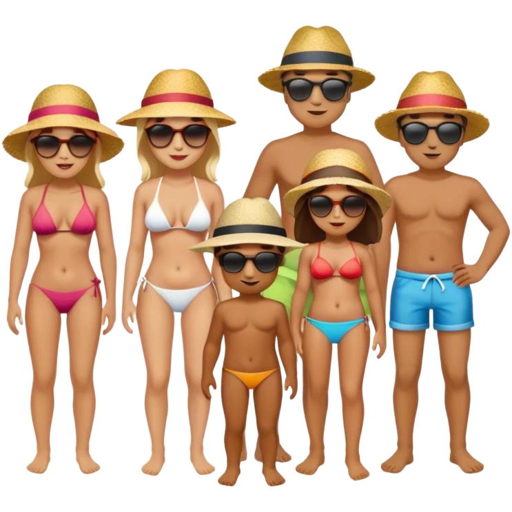 Beach with people  emoji