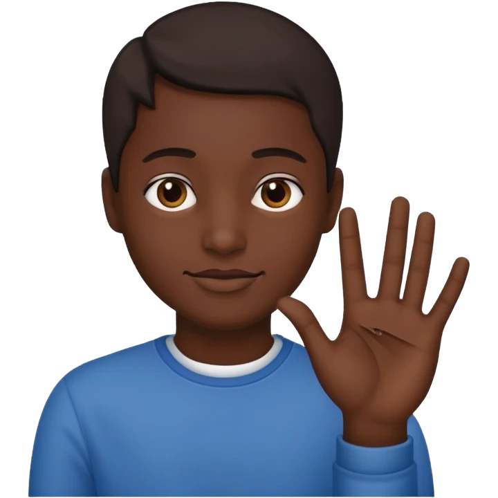 Que este 🙋🏾emoji envés que saludé haga con mano la forma de L emoji