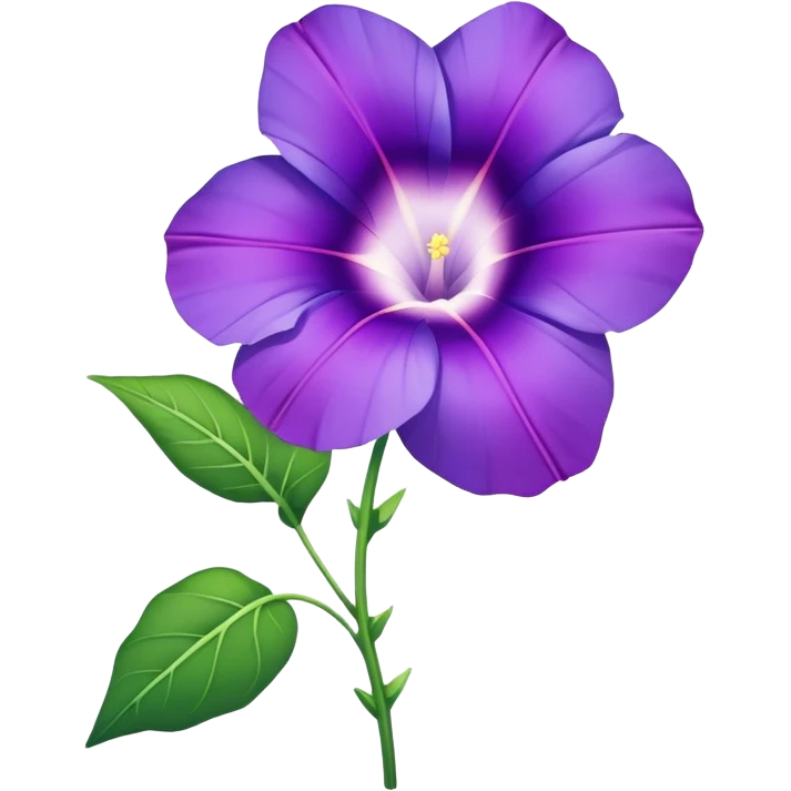 single Morning Glorysuper, stem emoji