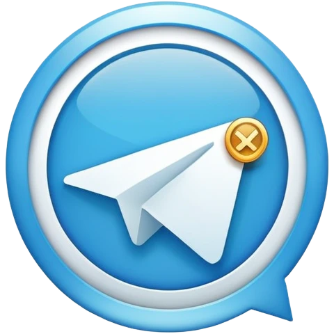 Telegram verification badge, blue circle with white checkmark emoji