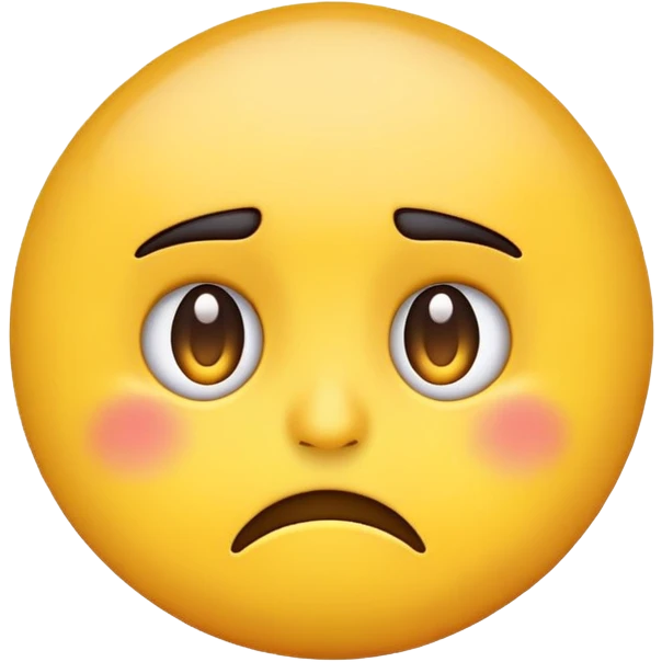 A yellow emoji circle raising its eyebrow looking confused  emoji
