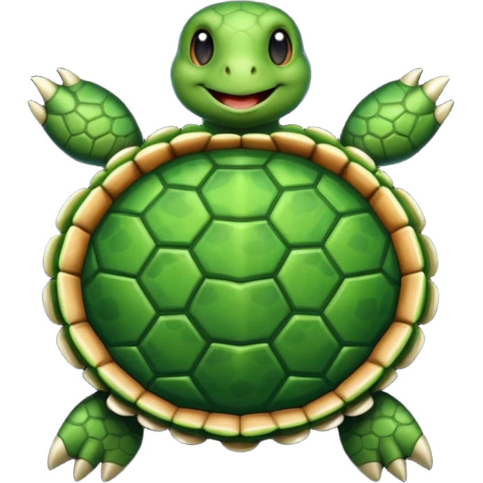 Haz una tortuga, que esté haciendo voluntariado, emoji