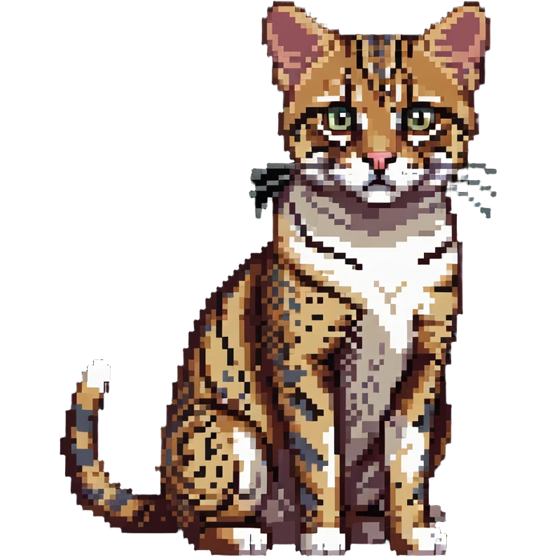 Leopard cat with spotted coat and alert posture emoji