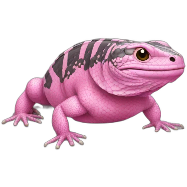 fat pink tegu lizard emoji