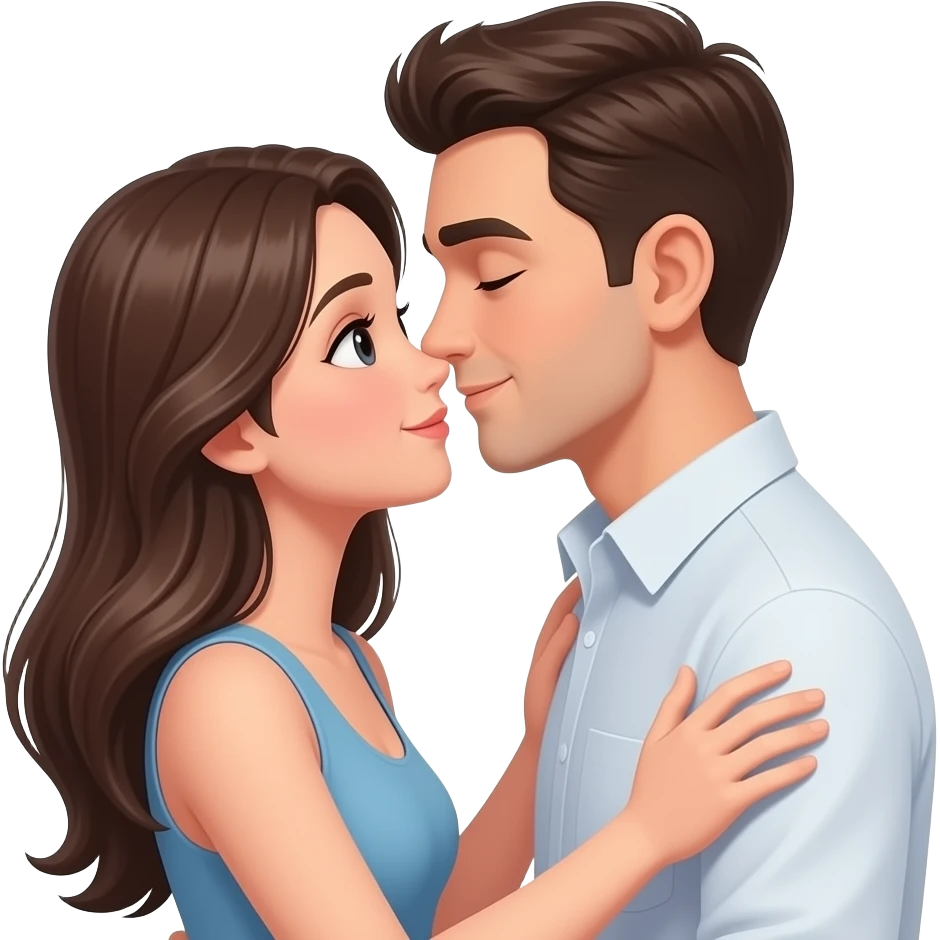 realistic intimate moment captured emoji