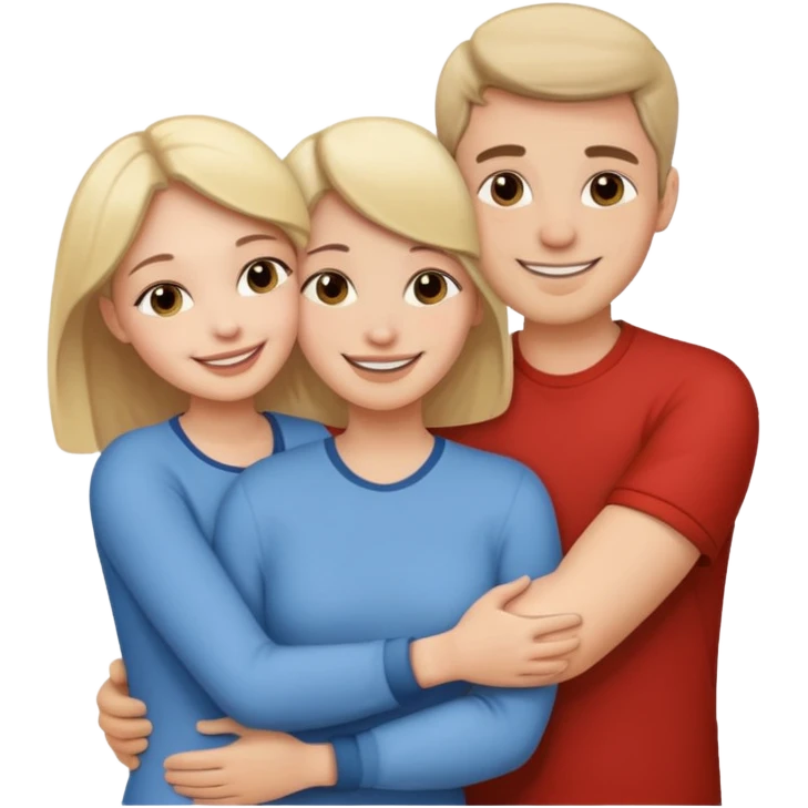 a loving couple and a friend emoji