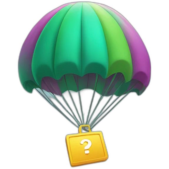 parachute and cryptotoken emoji