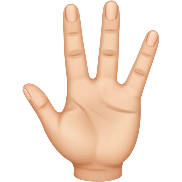 emoji com a mão mostrando 4 dedos emoji