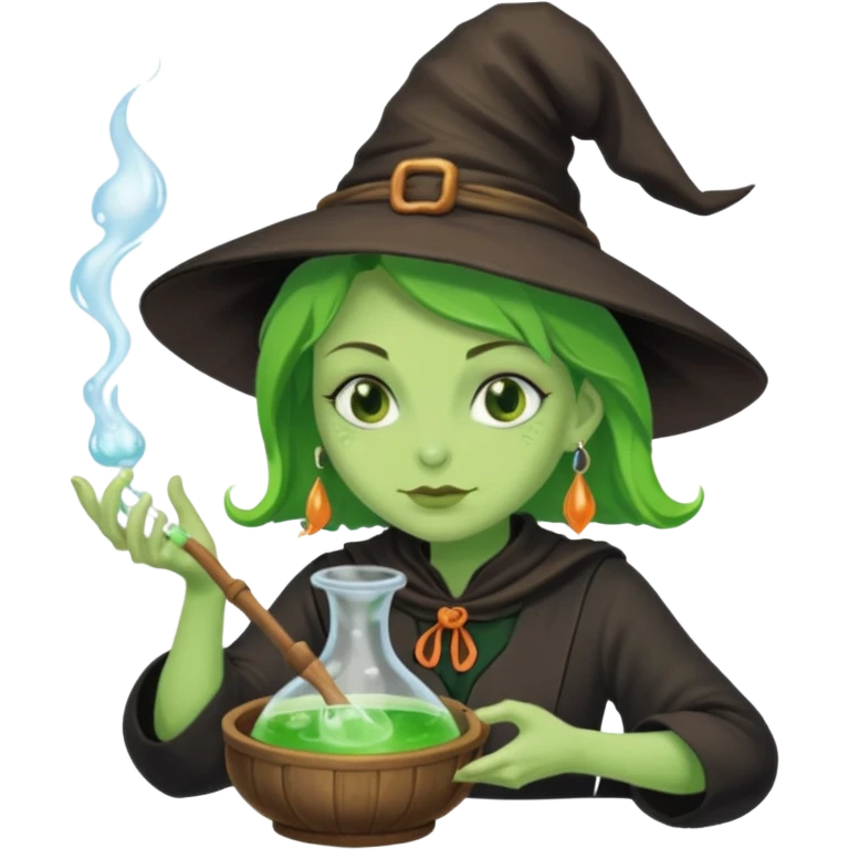 green witch cooking potion emoji