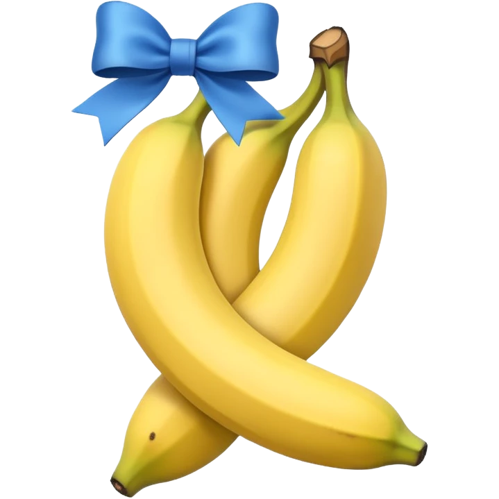 banana with a blue bow emoji