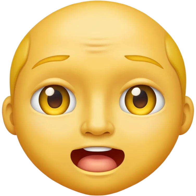 Normal yellow face mewing emoji