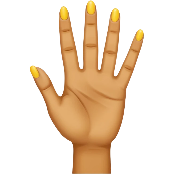 hand with yellow color like emoji holding up 3 fingers emoji