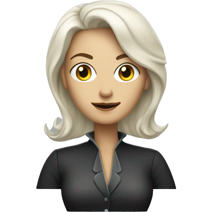 well dressed white woman with a big clok emoji