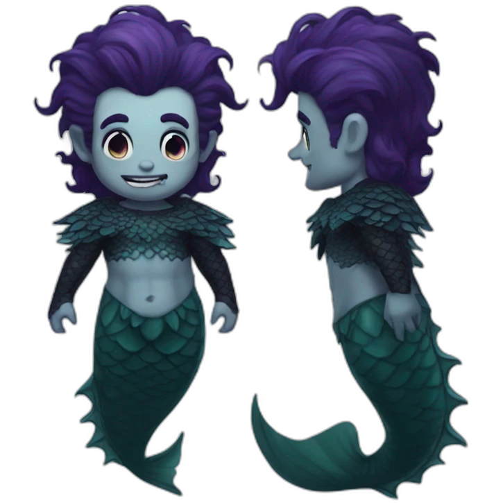 goth merman emoji