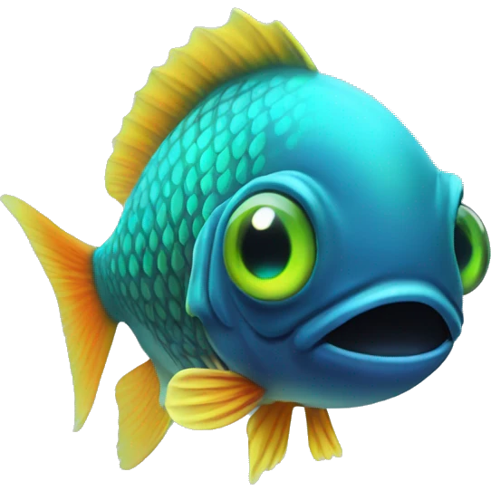 Alien fish bioluminescence  emoji