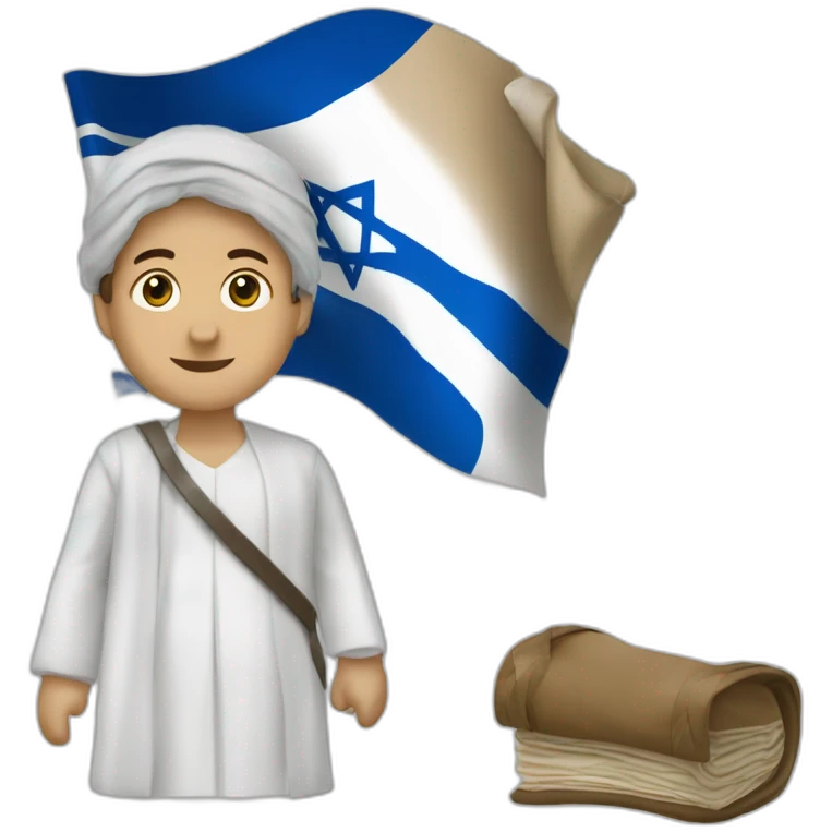 juif qui tient le drapeau de Israël emoji