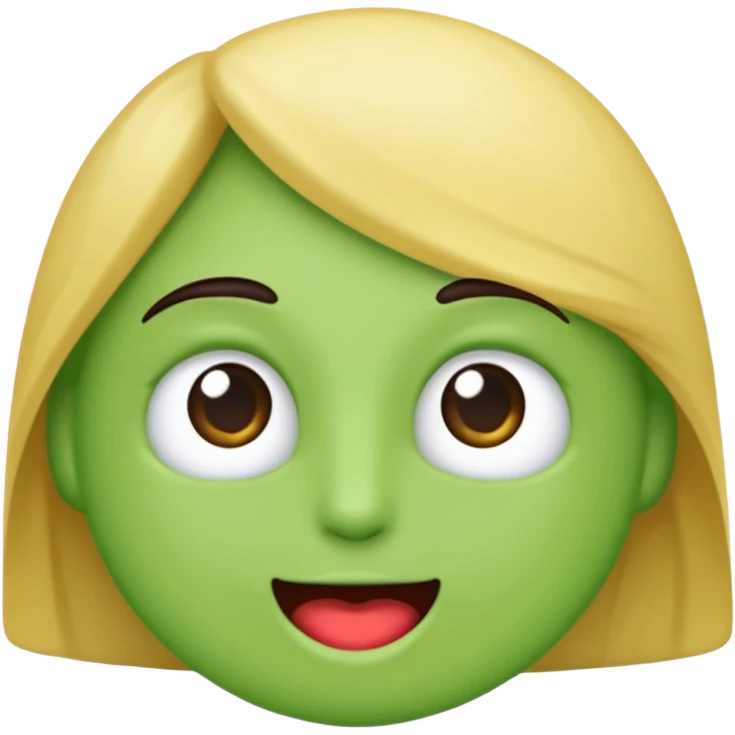 😇 esse emoji com um lança verde na mão emoji