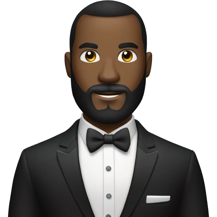 black James Bond WITH BEARD holding hair clippers emoji