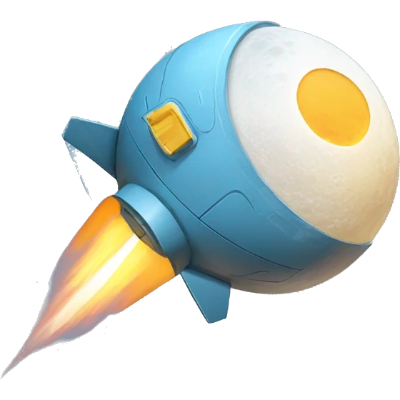 rocket moon blue coins emoji