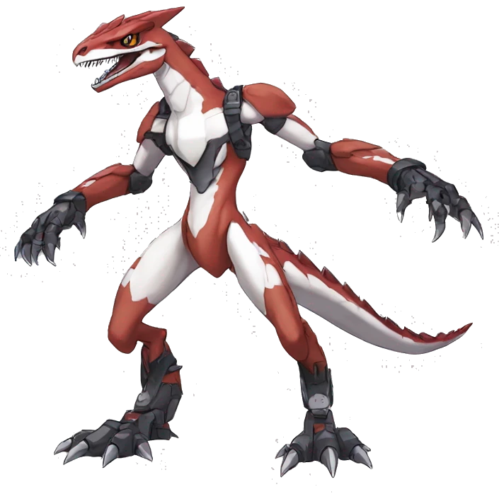  Cool Edgy Digimon-Fakemon-Guilmon-Velociraptor-Dragon-Mecha full body emoji