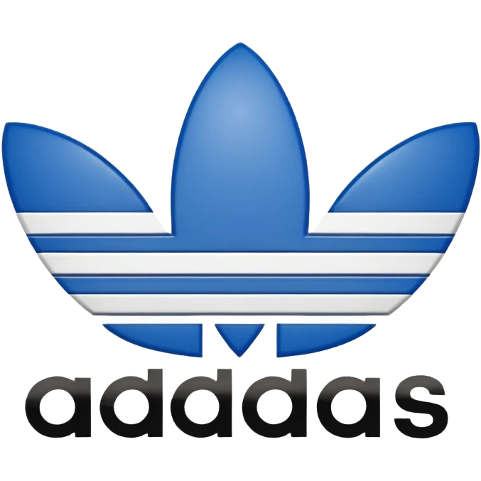 Adidas white stripes black face emoji