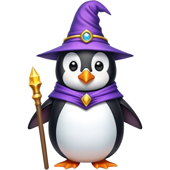 Wizard penguin   emoji