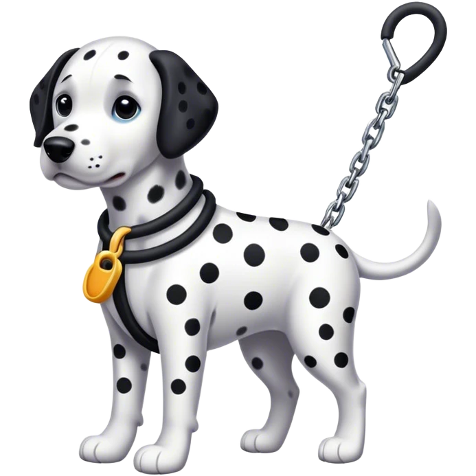 dalmatian walking on a leash emoji