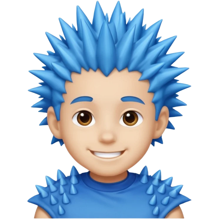 blue spiky haired kid  emoji