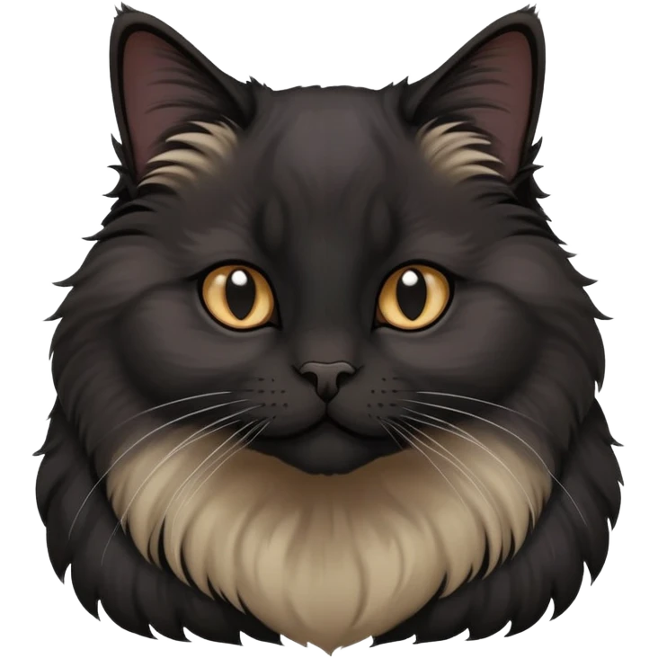 Black Lop-eared cat, skotishfold emoji