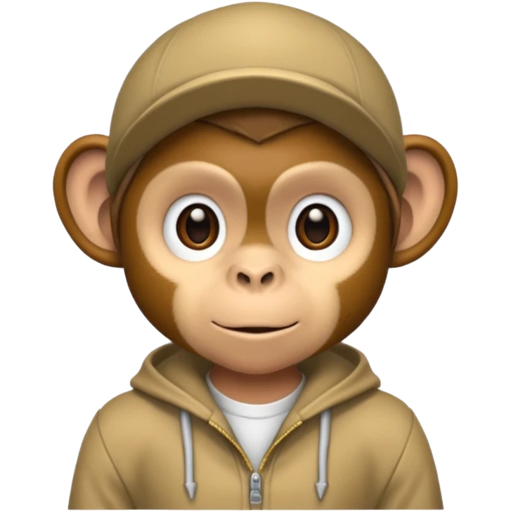 Un singe qui est habillé comme un garçon emoji