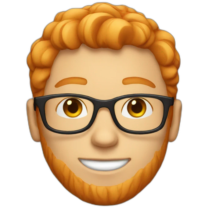ginger guy with glasses with short hair and stubble emoji