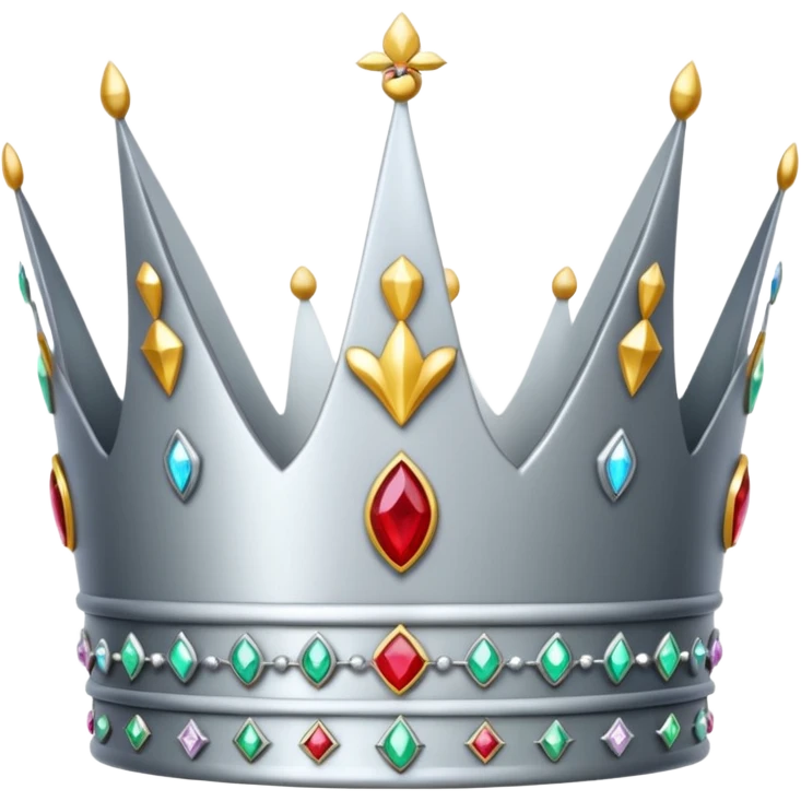 silver queen crown emoji