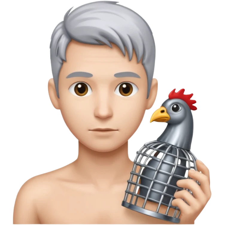 Cock caged  emoji
