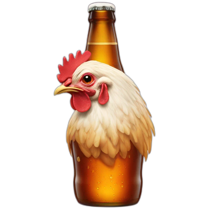 Chicken beer emoji
