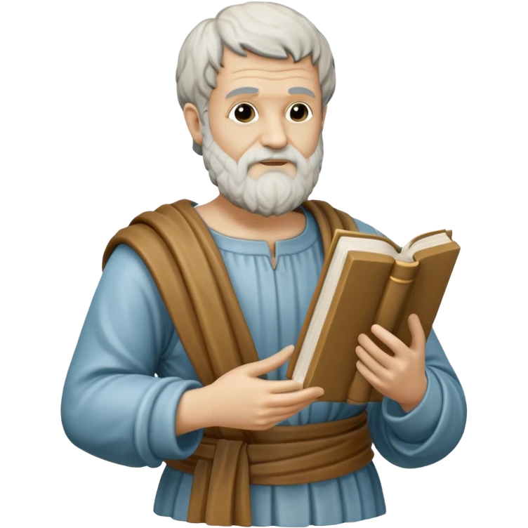 monument to Aristotle with a book emoji