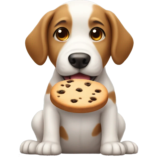 ￼ dog with a a cookie emoji