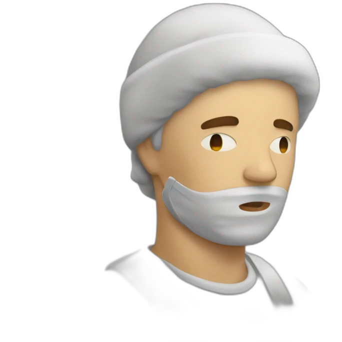 Homme qui pleure dans un bûcher emoji