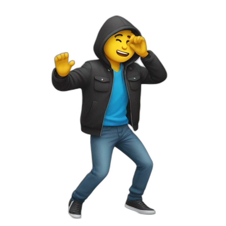 Un homme qui fait un DAB emoji